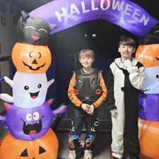 Grade 5 students designed Halloween games for Kindergartens