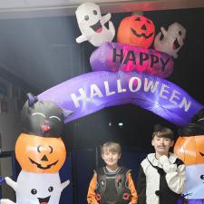 Grade 5 students designed Halloween games for Kindergartens
