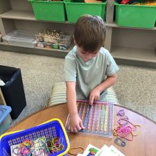 Students working on patterning